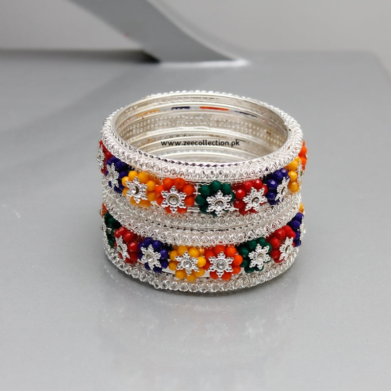 Mahari Multi Flowers Bangles