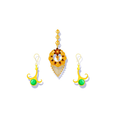 Earrings With Tekka