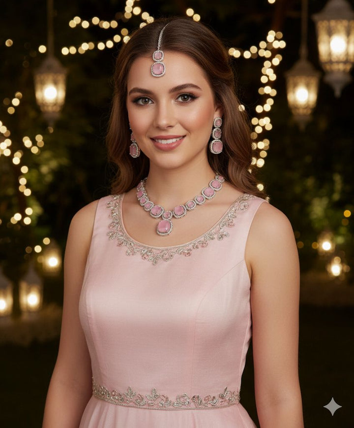 Queen American Diamond Set