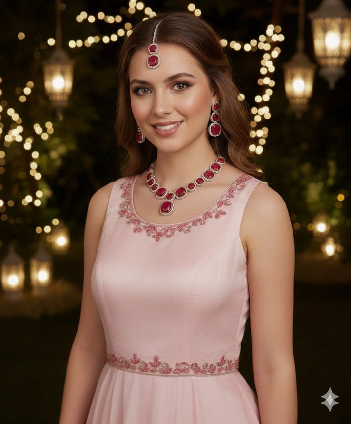 Queen American Diamond Set