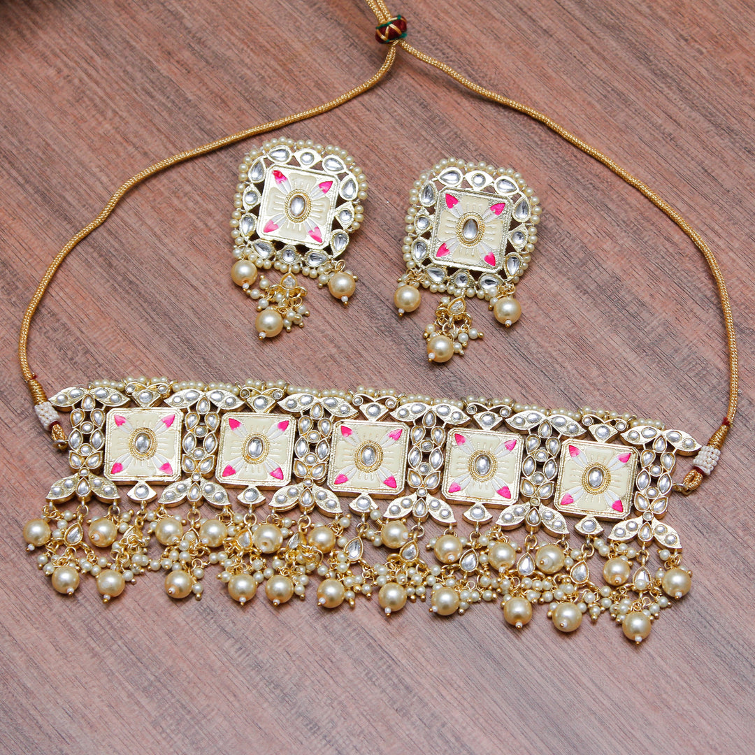 Aadhaya Meenakari Chokar Set