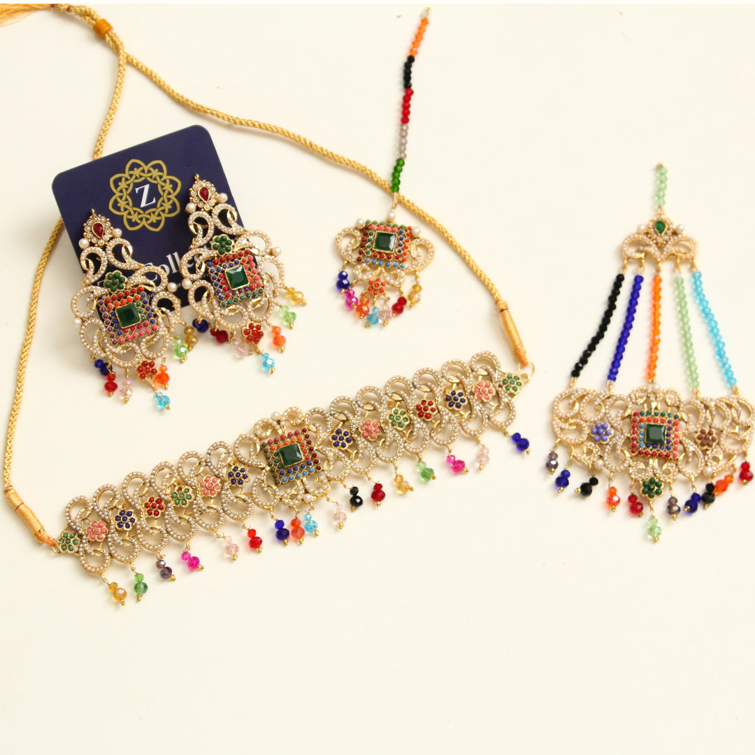 Multi Choker Bridal Set