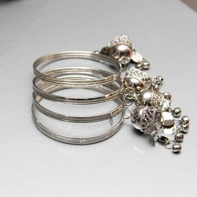 Silver Shiny jhumki Bangles