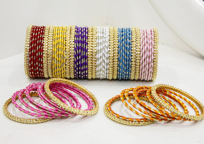 Gota Bangles (8pcs each colour)