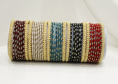 Gota Bangles (8pcs each colour)