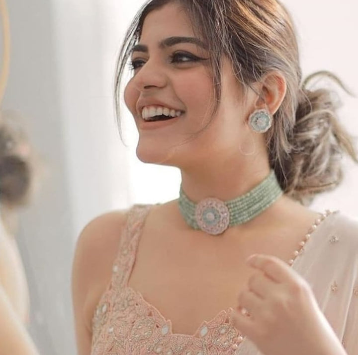 Zircon Beaded Chokar Set