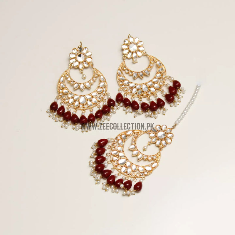 Haleema Earrings With Tekka