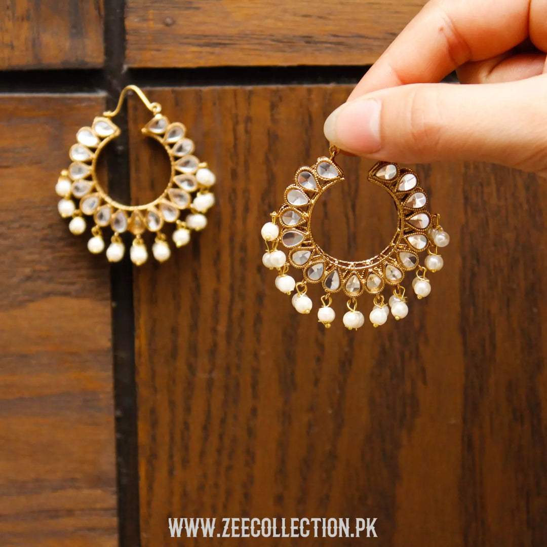Double sided Kundan Bali