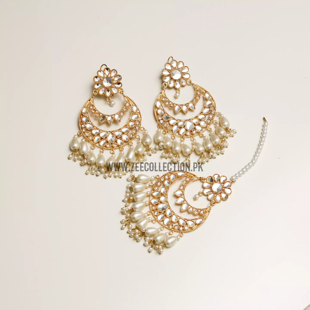 Haleema Earrings With Tekka