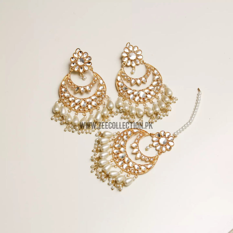 Haleema Earrings With Tekka