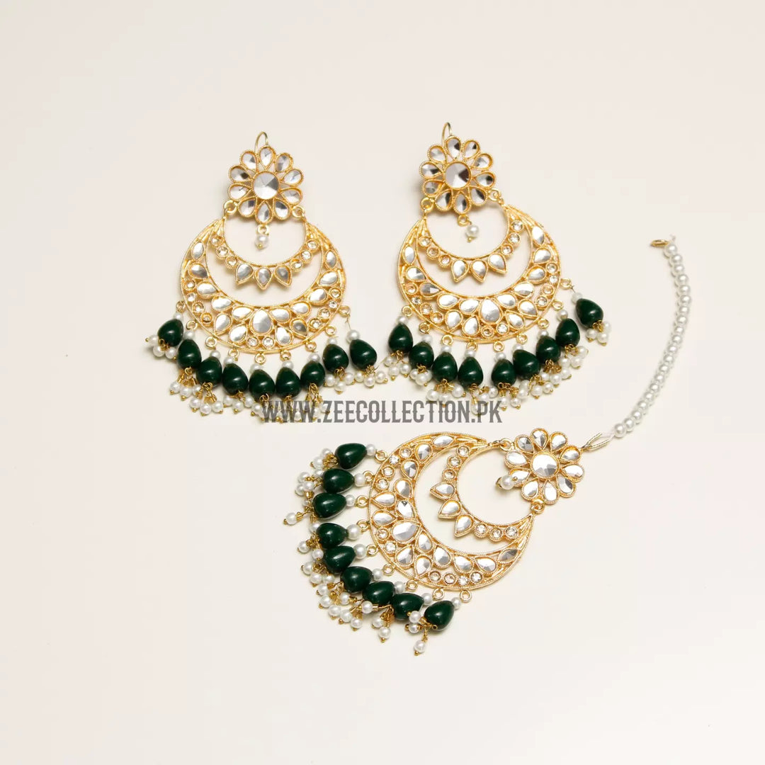 Haleema Earrings With Tekka