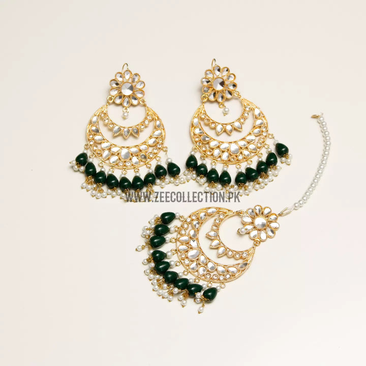 Haleema Earrings With Tekka