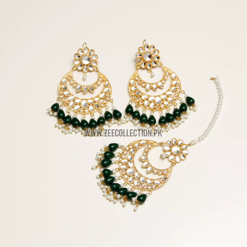 Haleema Earrings With Tekka