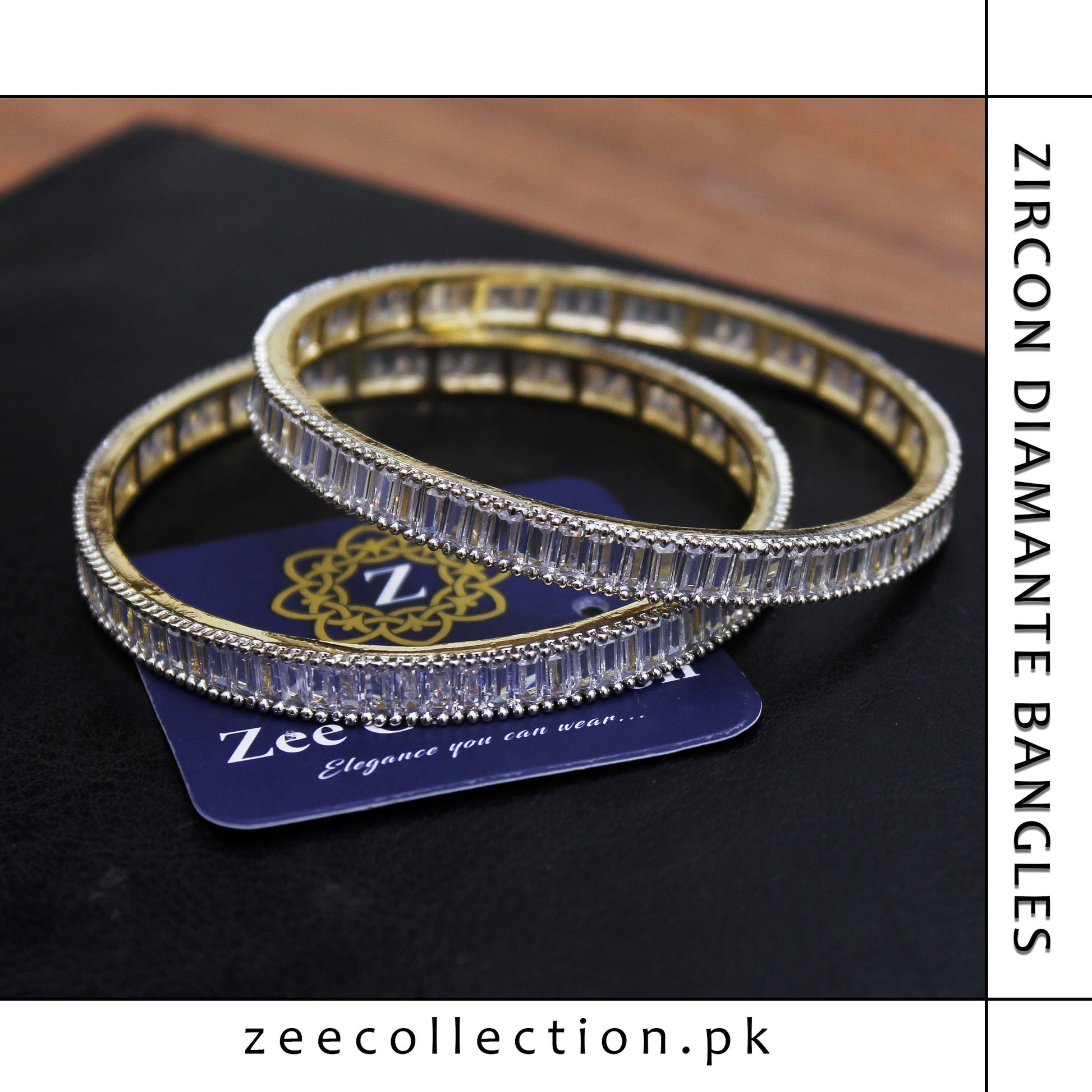 Zircon Diamante Bangles - Zee Collection pk