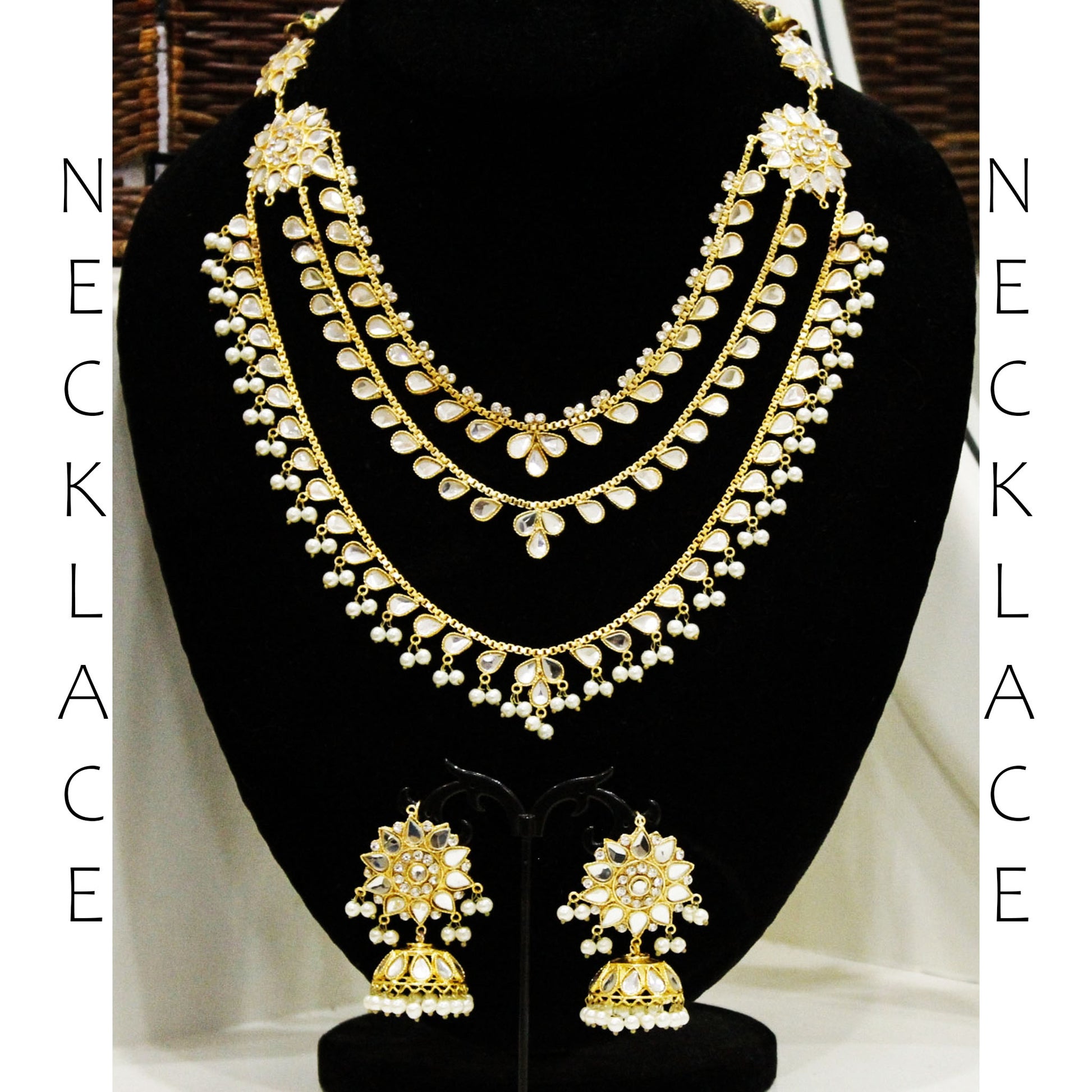 Bahawalpuri Kundan Necklace Set - Zee Collection pk