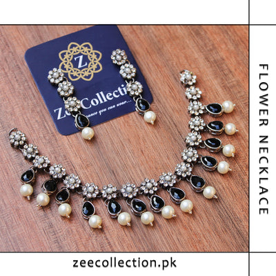 Flower Necklace Set - Zee Collection pk