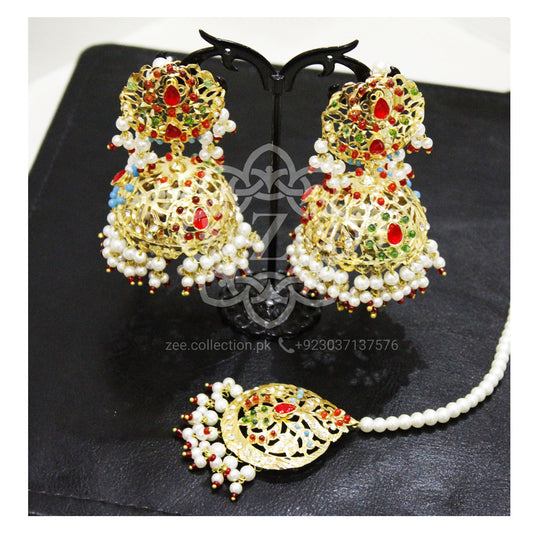 Humira Earrings With Tekka Set - Zee Collection pk