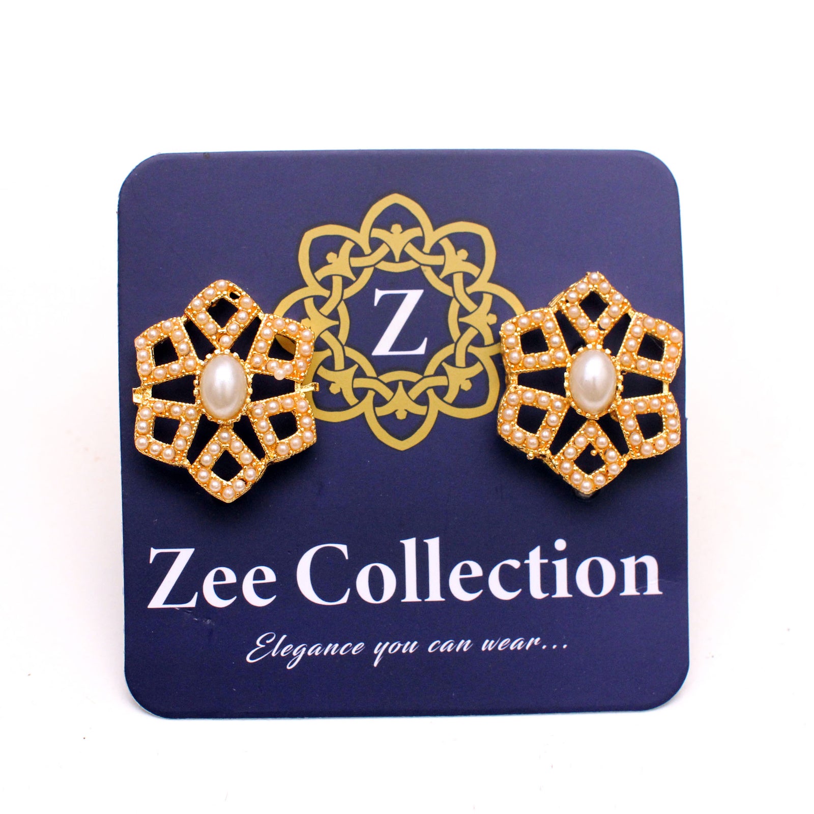 Hexagon Ear Studs - Zee Collection pk