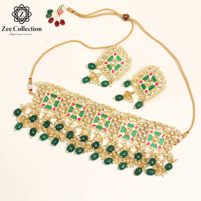 Aadhaya Meenakari Chokar Set - Zee Collection pk