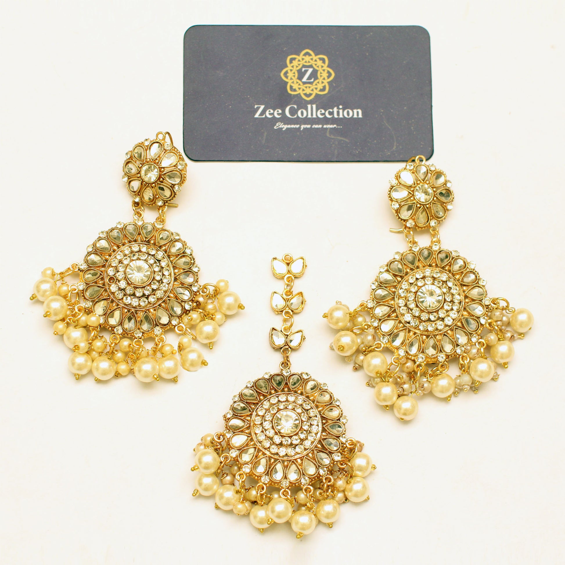 Noor Jahan Earrings and Bindi Set - Zee Collection pk