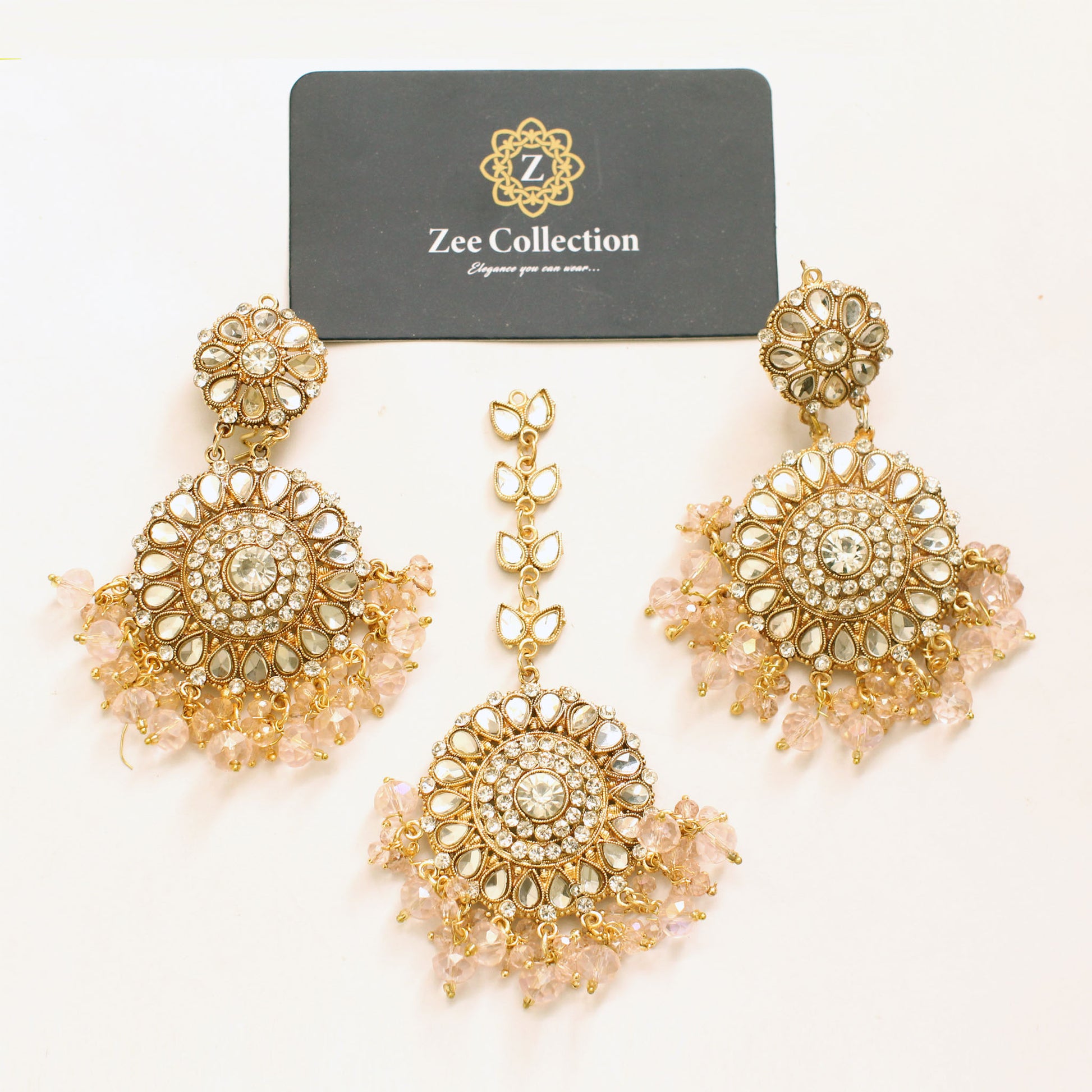 Noor Jahan Earrings and Bindi Set - Zee Collection pk