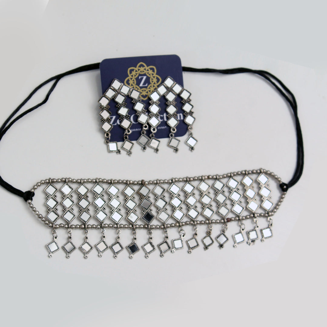 Traditional Afghani Mirror Chokar Set - Zee Collection pk