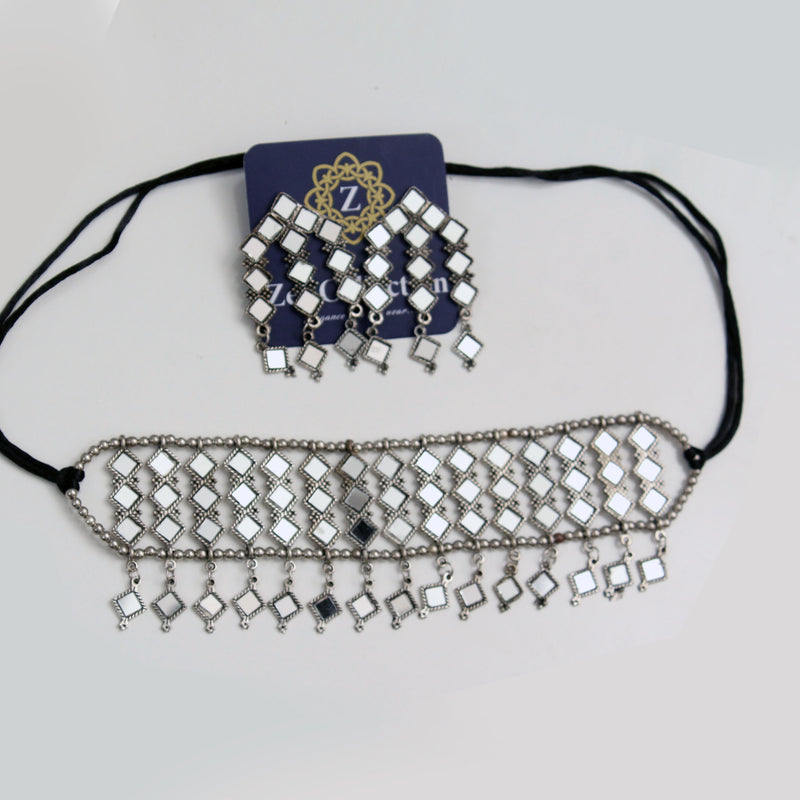 Traditional Afghani Mirror Chokar Set - Zee Collection pk