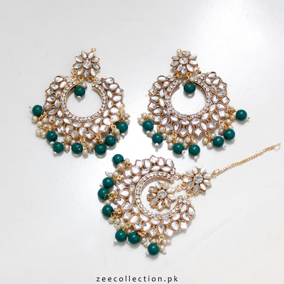 Haleema Earrings With Tekka