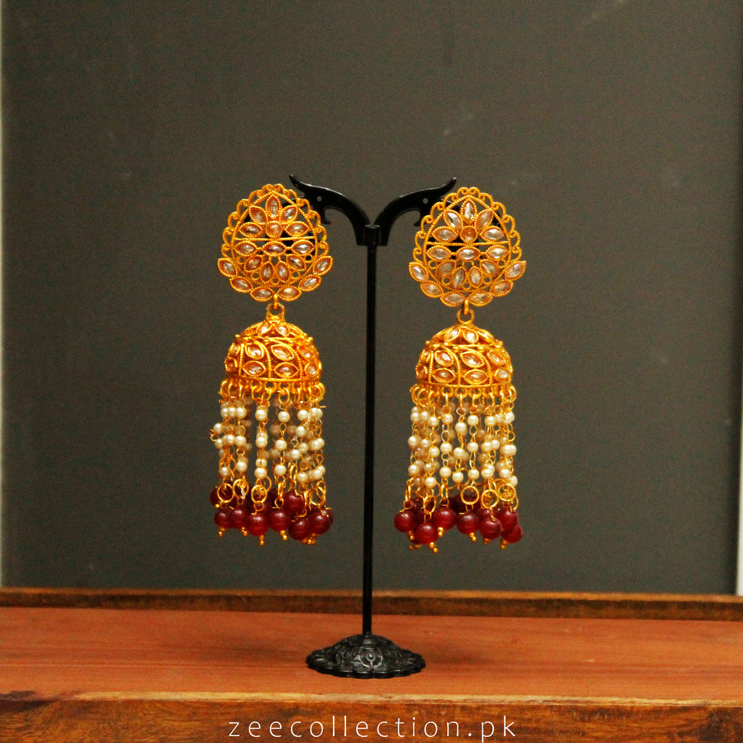 Drop Style Beaded Jhumki