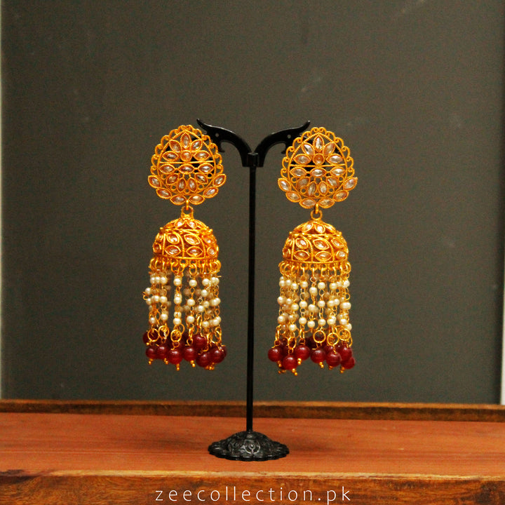 Drop Style Beaded Jhumki