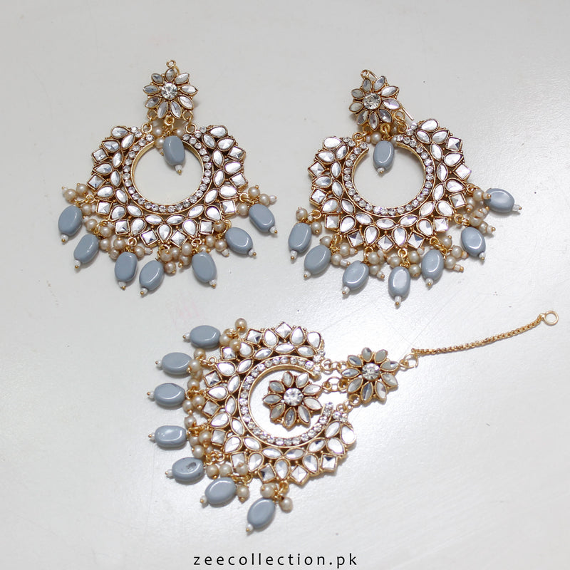 Haleema Earrings With Tekka