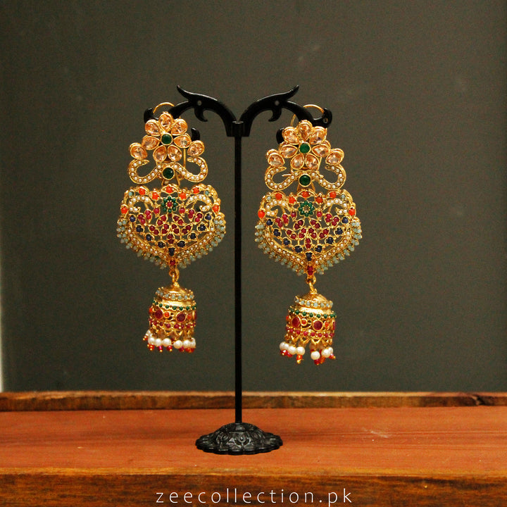 Norattan Heart Jhumki