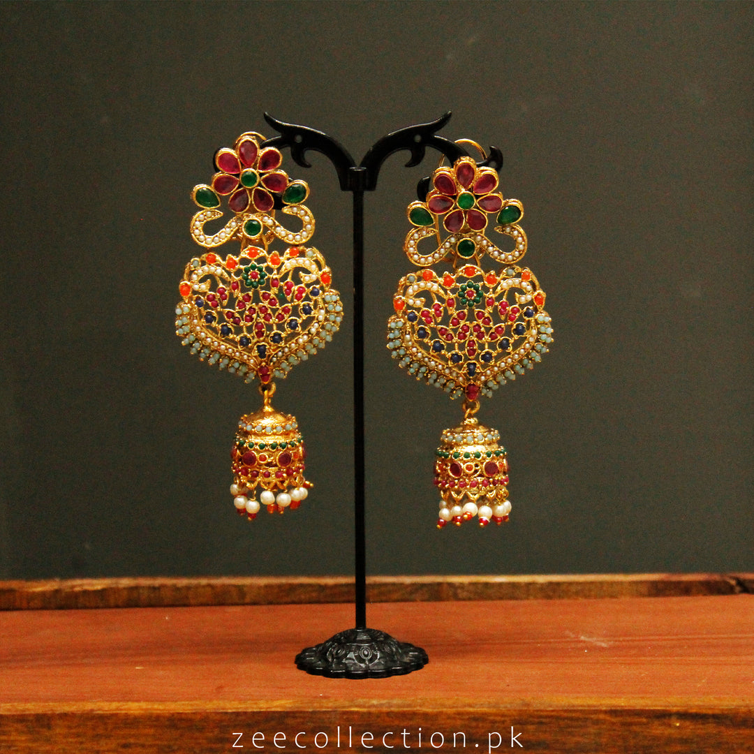 Norattan Heart Jhumki