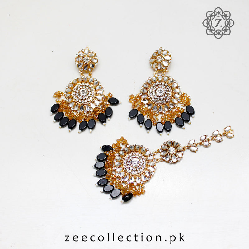 Noor Jahan Earrings with Tekka