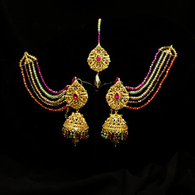 Multi Beads Jhumki with tekka - Zee Collection pk