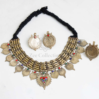 Antique Afghani Choker Set - Zee Collection pk
