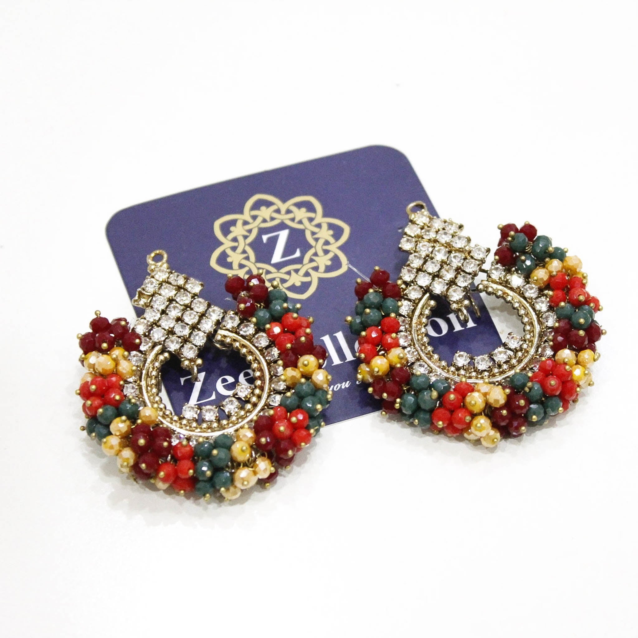 Multi beads Gajra Earrings - Zee Collection pk