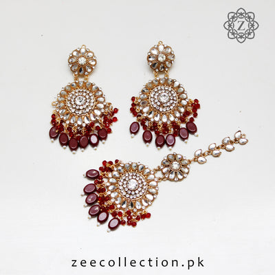Noor Jahan Earrings with Tekka