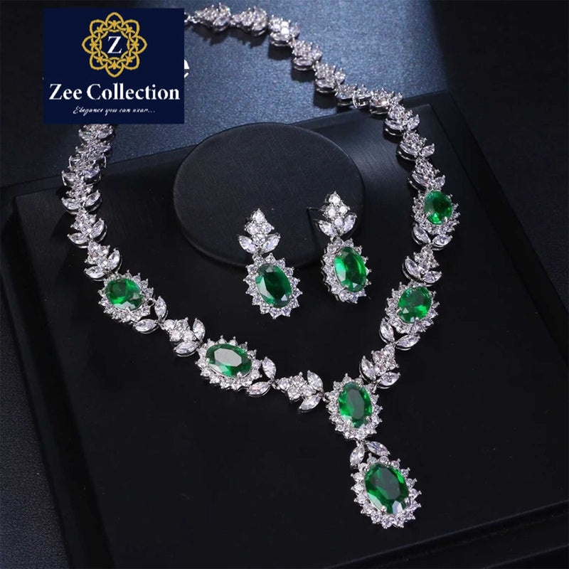 1 Karat Zircon Emerald Set - Zee Collection pk