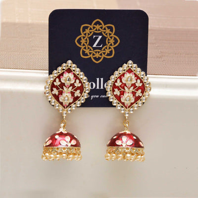 Indian Meenakari Jhumki - Zee Collection pk