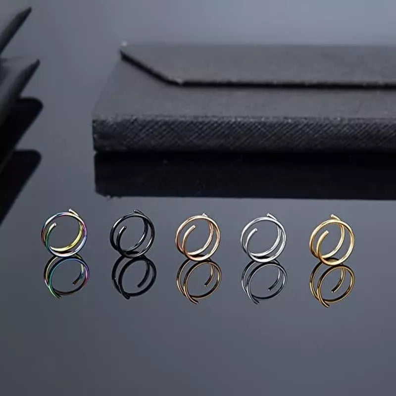 Stainless Steel double nose hoop Ring