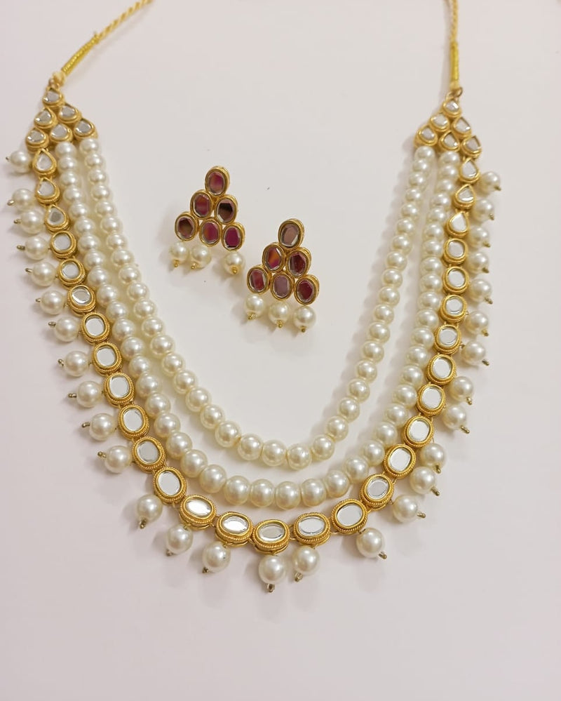 Ayeza kundan long necklace