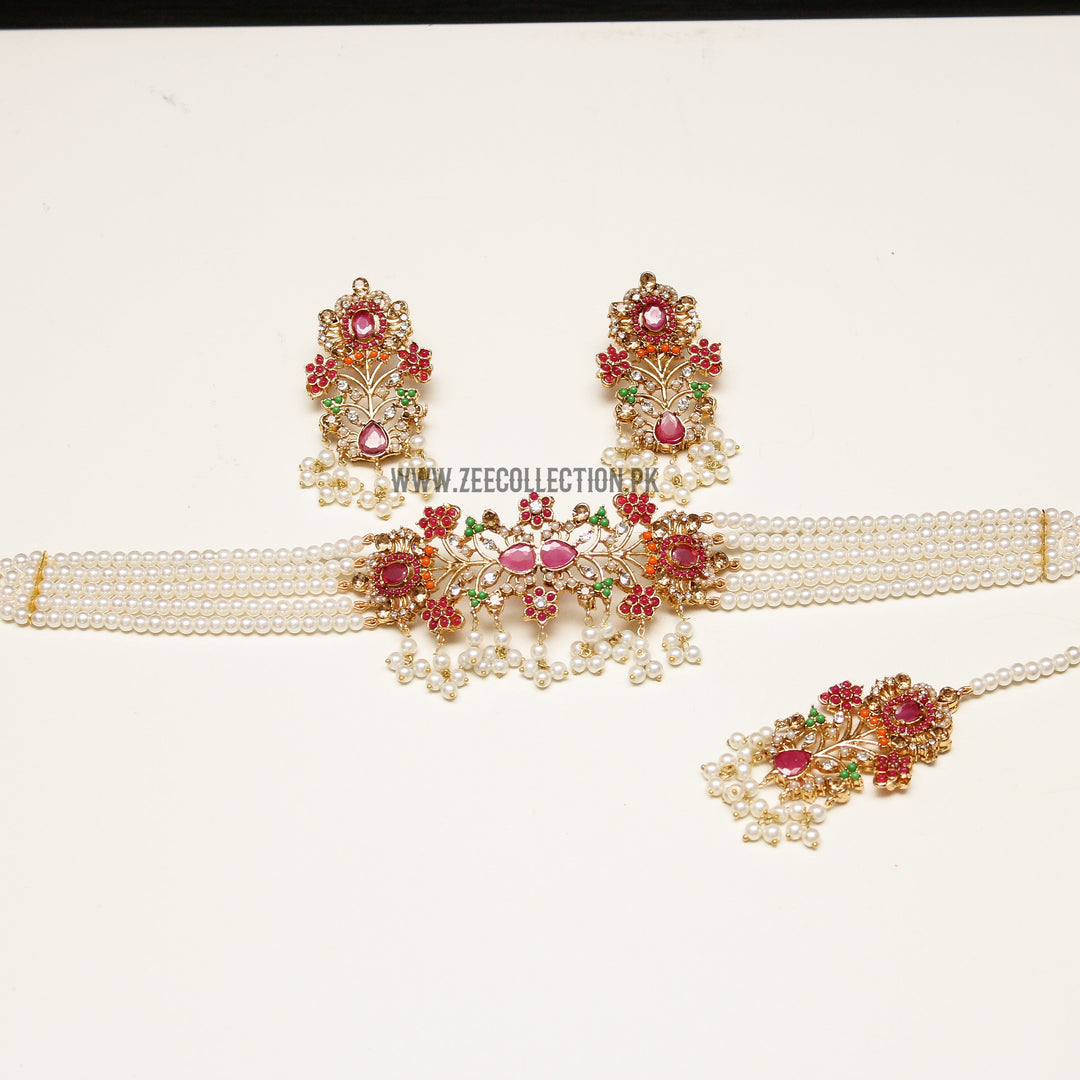 Flower Nouratan Choker Set