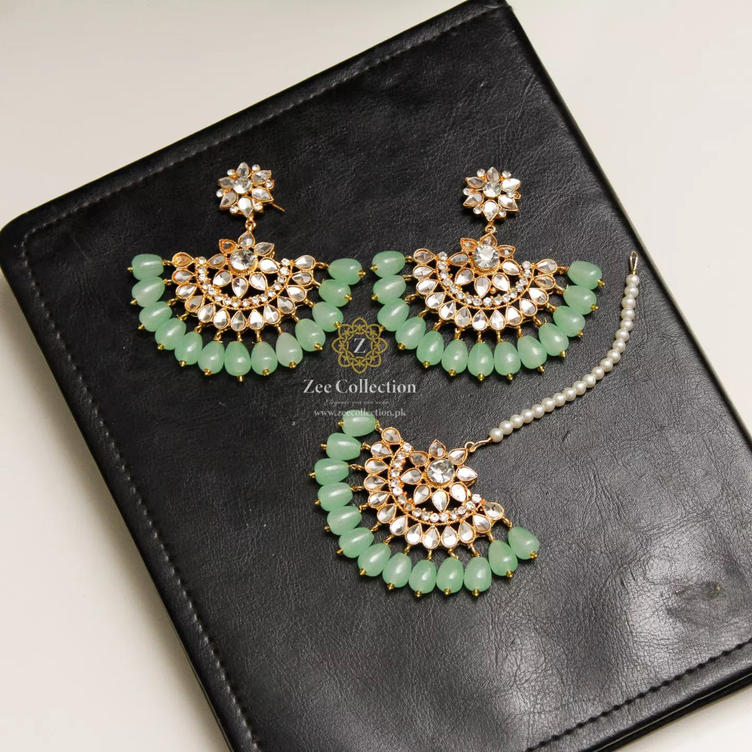 Noor E Mehfil Earrings With Tekka