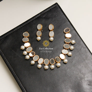 Mirror kundan Set