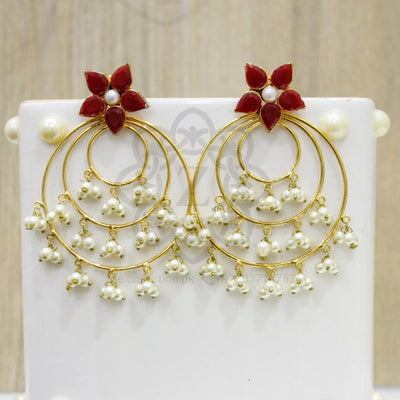 Flower hoop Earrings