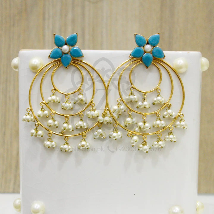 Flower hoop Earrings