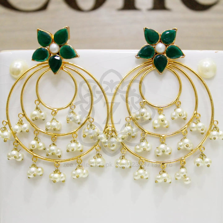 Flower hoop Earrings