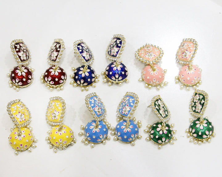 Indian Meenakari Jhumki - Zee Collection pk