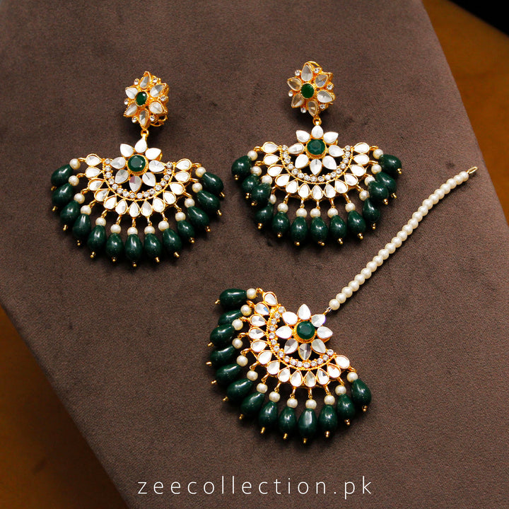 Noor E Mehfil Earrings With Tekka